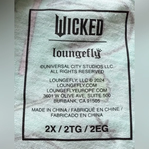 Loungefly WICKED Unisex Ringer Graphic Tee Shirt Size S 2X 3X NWT Elphaba Glinda - Picture 7 of 10